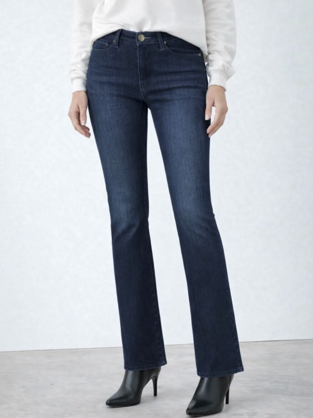 Fidelity Lily Crescent Mid-Rise Boot Cut Jeans